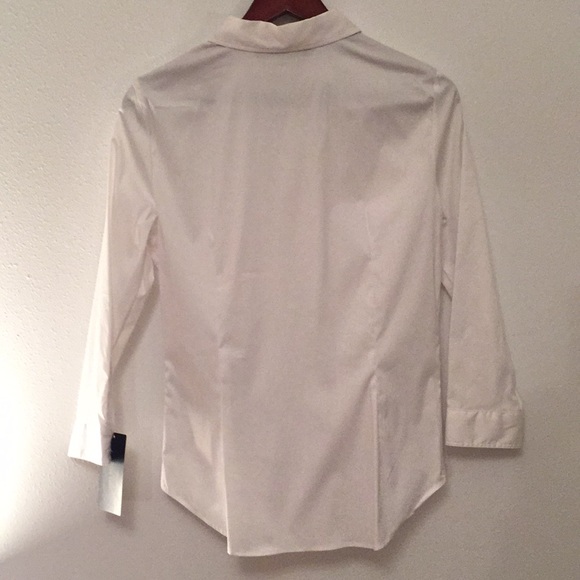 Zara Crisp White Midlength sleeve Blouse - Picture 4 of 5